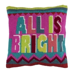 Trimits All Is Bright Cushion Christmas Cross Stitch Kit