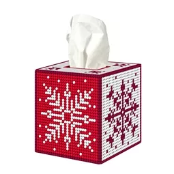 Orchidea Snowflake Tissue Box Cover Tapestry Kit