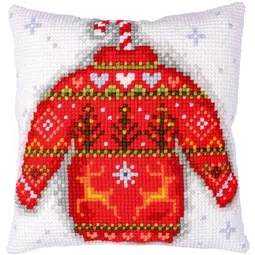 Vervaco Christmas Jumper Cushion Cross Stitch Kit