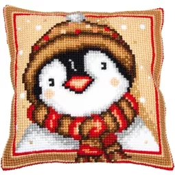 Vervaco Penguin Cushion Christmas Cross Stitch Kit