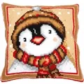 Image of Vervaco Penguin Cushion Christmas Cross Stitch Kit