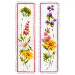 Vervaco Flower Bookmarks Set of 2 Cross Stitch Kit