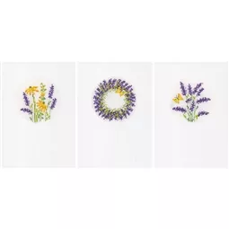 Vervaco Lavender Greeting Cards Cross Stitch Kit