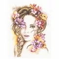 Image of Lanarte Madame Fleur Cross Stitch Kit