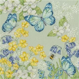 Bothy Threads Aquamarine Meadow Cross Stitch Kit