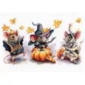 Image of RIOLIS Spooky Mouse Trio Cross Stitch Kit