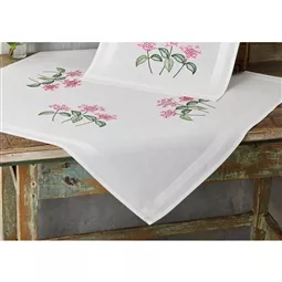 Permin Light Pink Hydrangea Tablecloth Embroidery Kit