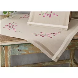 Permin Pink Lobelia Tablecloth Embroidery Kit