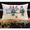 Image of Permin Chick Knit Cushion Cross Stitch Kit