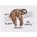 Image of Permin Be Happy - Repeat Cross Stitch Kit