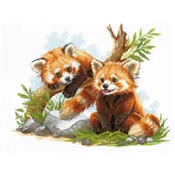 RIOLIS Red Panda Cubs Cross Stitch Kit