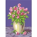 Image of Gobelin-L Vase of Pink Roses Tapestry Canvases