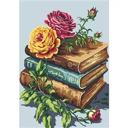 Gobelin-L Books and Roses Tapestry Canvases