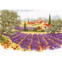 Vervaco Lavender Landscape Cross Stitch Kit