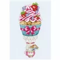 Image of Vervaco Cupcake Balloon Cross Stitch Kit