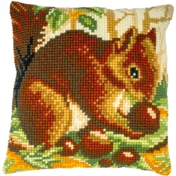 Vervaco Squirrel Cushion Cross Stitch Kit