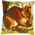 Image of Vervaco Squirrel Cushion Cross Stitch Kit