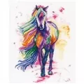 Image of Lanarte Walk in Rainbow Colours Cross Stitch Kit