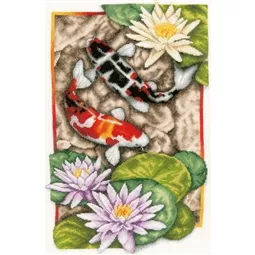 Lanarte Dance of the Koi Cross Stitch Kit