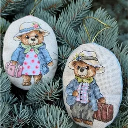 VDV Bears Decorations Christmas Cross Stitch Kit