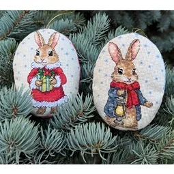 VDV Bunnies Decorations Christmas Cross Stitch Kit