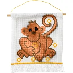 Permin Monkey Cross Stitch Kit