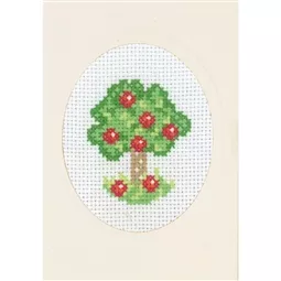 Permin Apple Tree Card Cross Stitch Kit