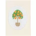 Image of Permin Orange Tree Card Cross Stitch Kit