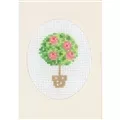 Image of Permin Rose Tree Card Cross Stitch Kit