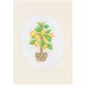 Image of Permin Lemon Tree Card Cross Stitch Kit