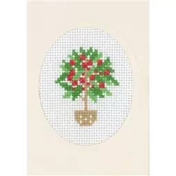 Permin Cherry Tree Card Cross Stitch Kit