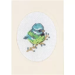 Permin Bluetit Card Cross Stitch Kit