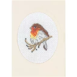 Permin Robin Card Cross Stitch Kit