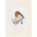 Image of Permin Robin Card Cross Stitch Kit