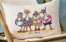 Permin Sea Gals Cushion Cross Stitch Kit