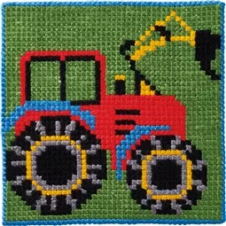 Permin Tractor Cross Stitch Kit