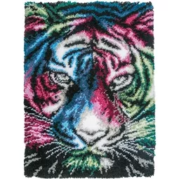 Vervaco Tiger Latch Hook Rug Latch Hook Rug Kit