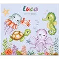 Image of Vervaco Sea Animals Sampler Birth Sampler Cross Stitch Kit