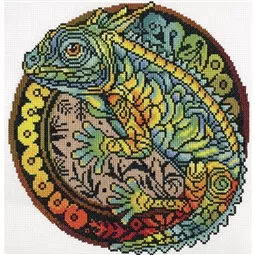 Design Works Crafts Rainbow Iguana Cross Stitch Kit