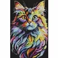 Image of Design Works Crafts Colourful Cat Cross Stitch Kit