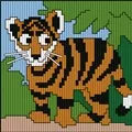 Image of Permin Tiger Long Stitch Kit