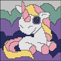 Permin Unicorn Long Stitch Kit