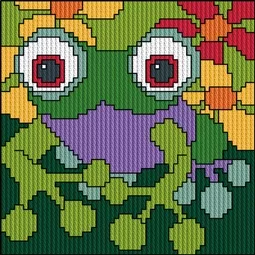 Permin Tree Frog Long Stitch Kit