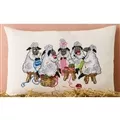 Image of Permin Knitting Sheep Cushion Cross Stitch Kit