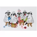 Image of Permin Knitting Sheep Cross Stitch Kit