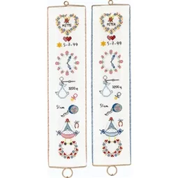 Eva Rosenstand Birth Bell Pull Birth Sampler Cross Stitch Kit