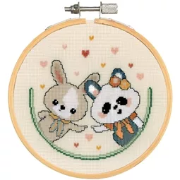 Vervaco Panda and Bunny Love Cross Stitch Kit