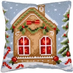 Vervaco Gingerbread House Cushion Christmas Cross Stitch Kit