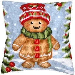 Vervaco Gingerbread Cushion Christmas Cross Stitch Kit