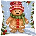 Image of Vervaco Gingerbread Cushion Christmas Cross Stitch Kit